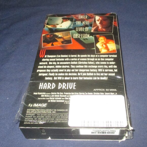 Hard Drive (VHS, 1994) Rare OOP Hot Sexy Thriller - Picture 2 of 6
